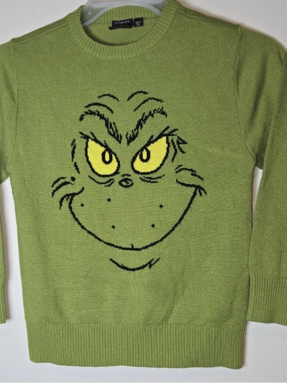 The Grinch Dr Seuss Holiday Christmas Green Sweater Youth Size Medium
